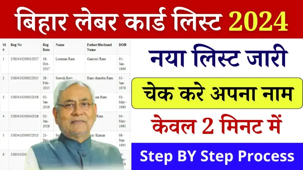 Bihar Labour Card List 2024