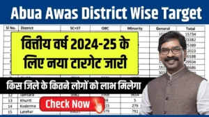 Abua Awas Yojana District Wise Target 2024-25