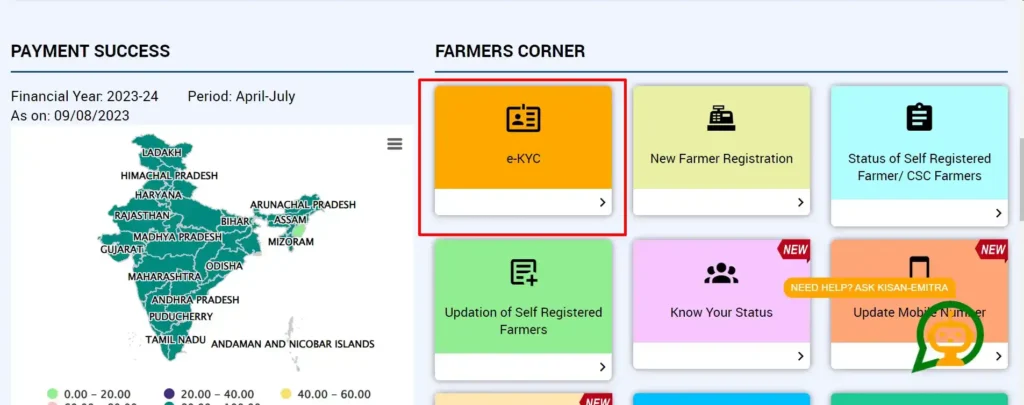 pmkisan.gov.in eKYC