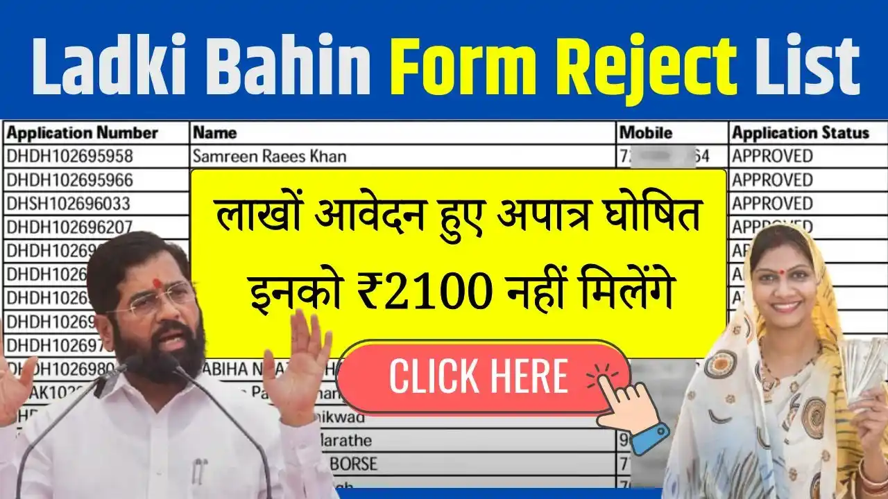 Ladki Bahin Yojana Form Reject List