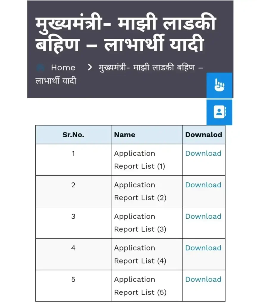 Ladki Bahin Yojana List Check Online