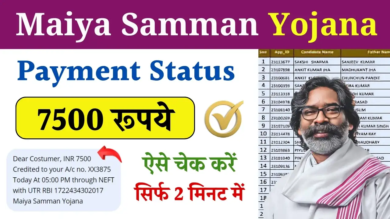 Maiya Samman Yojana 7500 Payment Status