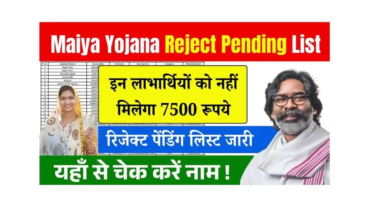 Maiya Samman Yojana Reject Pending List