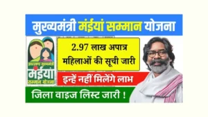 Maiya Samman Yojana Not Eligible List District Wise
