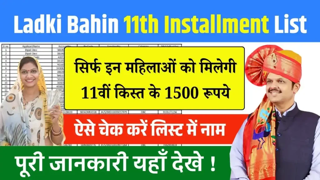 Ladki Bahin Yojana 11th Installment List