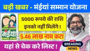 Maiya Samman Yojana Rs5000 New List