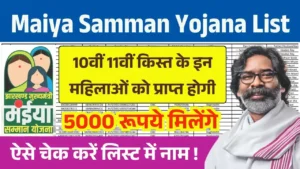 Maiya Samman Yojana 10th 11th Kist Approved List
