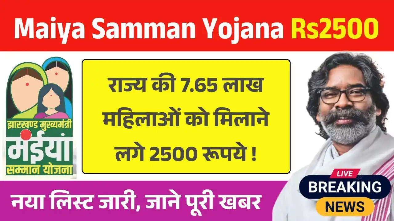 Maiya Samman Yojana Jharkhand Rs2500 Payment