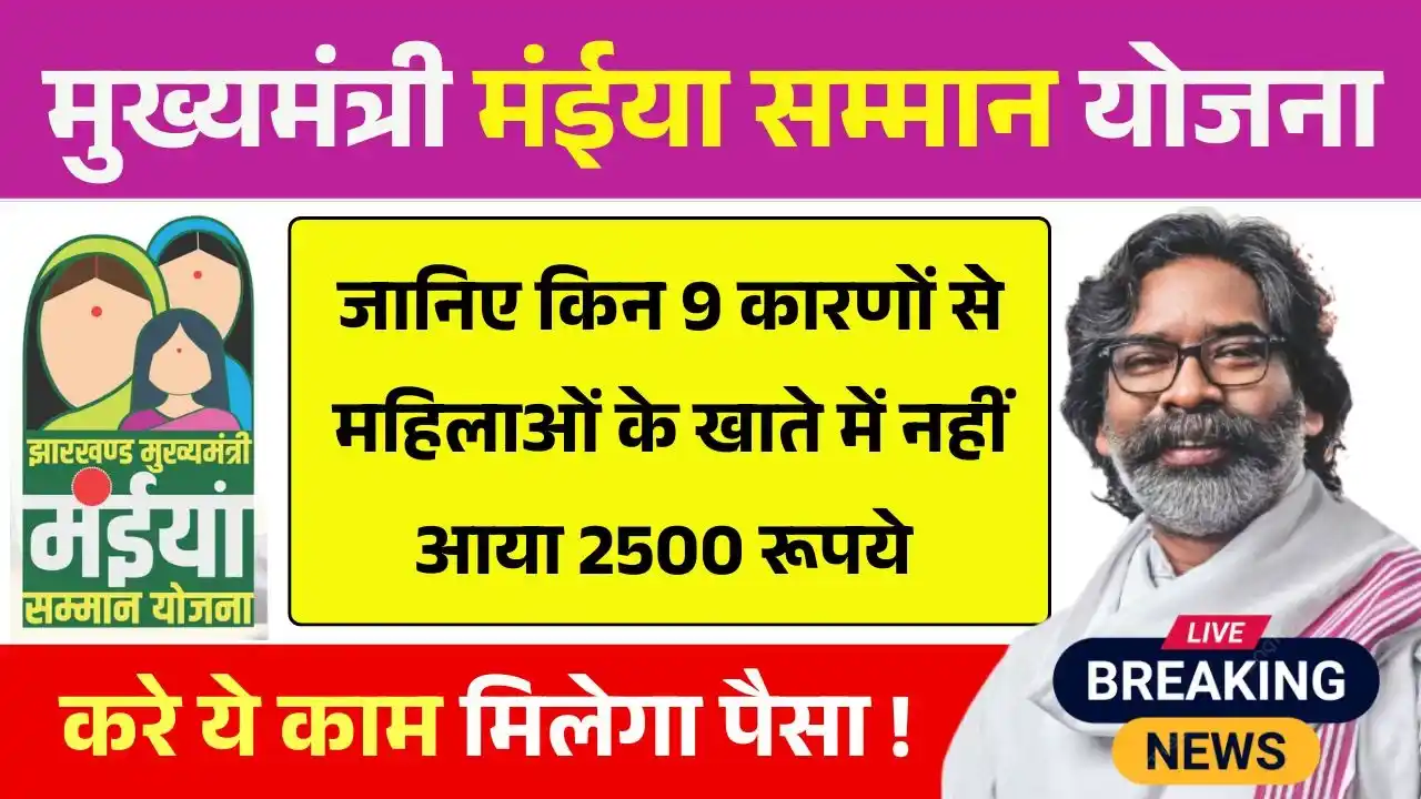 Maiya Samman Yojana Rs2500 Not Received 9 Reason