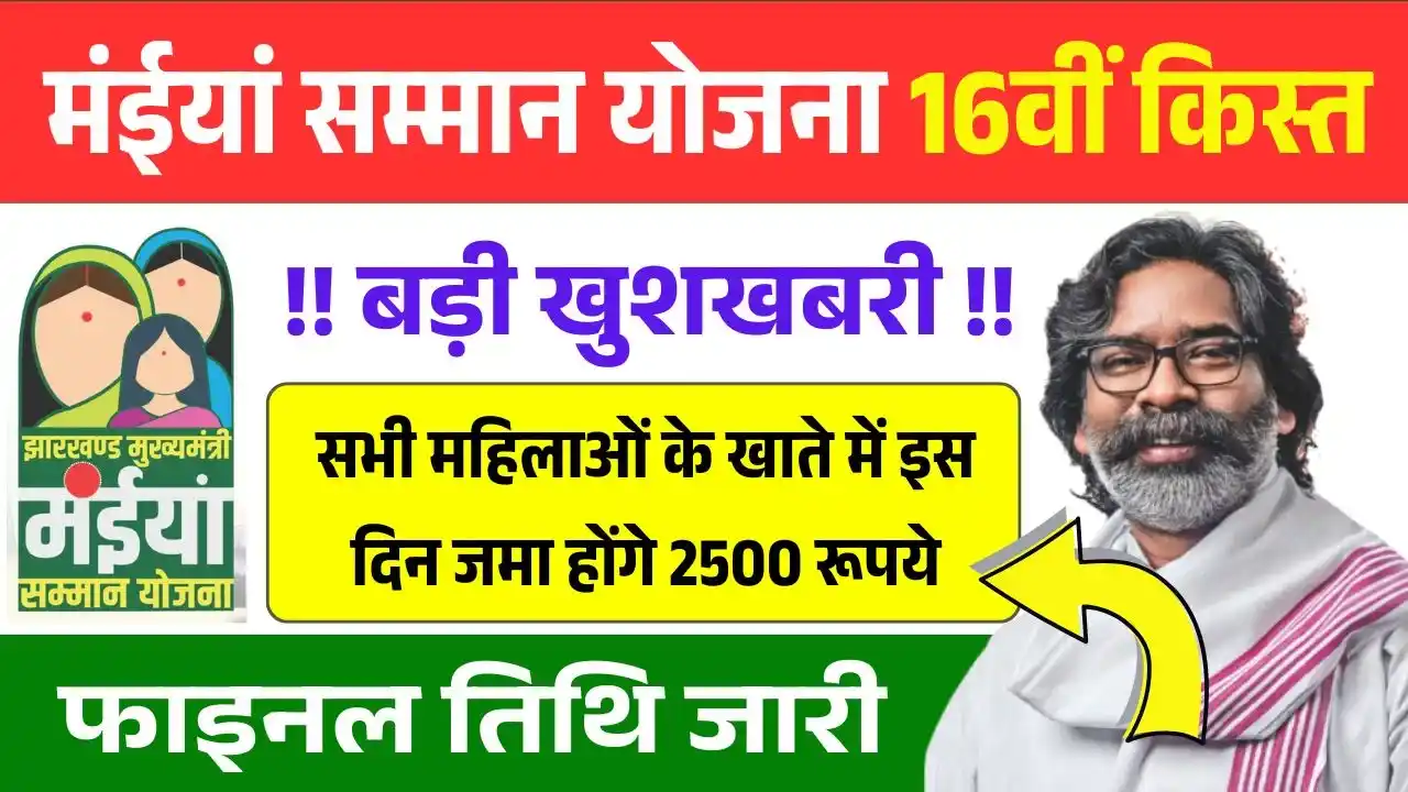 Maiya Samman Yojana 16th Installment Date